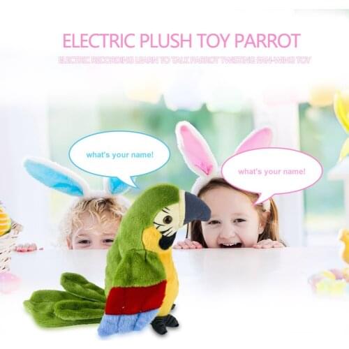 Cute Simulation Parrot Plush Toys Learn to Speak Sound Recording Waving Wing Doll Give Children Best Enlightenment Toy Gifts#38
