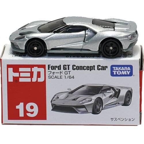Takara Tomy Tomica Ford GT Concept Sliver No.19 Supercar Scale 1/64 Model Vehicle Diecast Metal Car Toys For Children New 87967