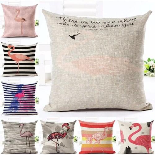 Fashion Style Tropical Flamingo Printed Throw Pillow Houseware Cushion Cover Home Sofa Seat Decor Almofadas Pillowcase Cojines