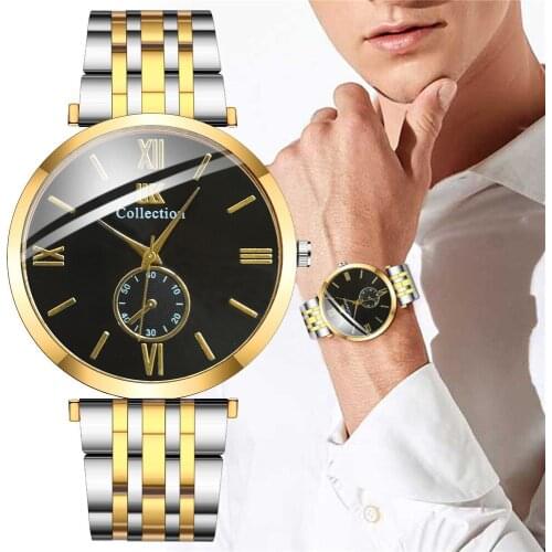 Men Luxury Stainless Steel Band Business Watches Fashion Male Analog Quartz Wristwatches Relogio Masculino