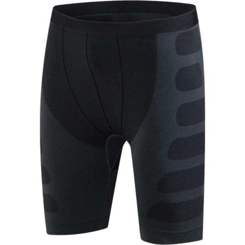 Men Pro Sporting Gymming QUICK-DRY Workout Compress Capri Cropped Board Shorts For Bodybuilding Runs Slim Fitness Yogaing 6004