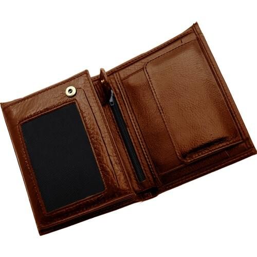 Lederax Faux Leather Mens Vertical Wallet With Coin Compartment High Quality Stylish Design Carteira Masculina Кошелек Мужской