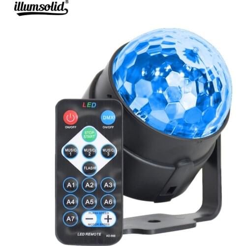 Party Lights Disco Ball 7 Colors Led Strobe Sound Activated Stage Lights Effect With Remote Control For DJ Birthday Xmas Wedding