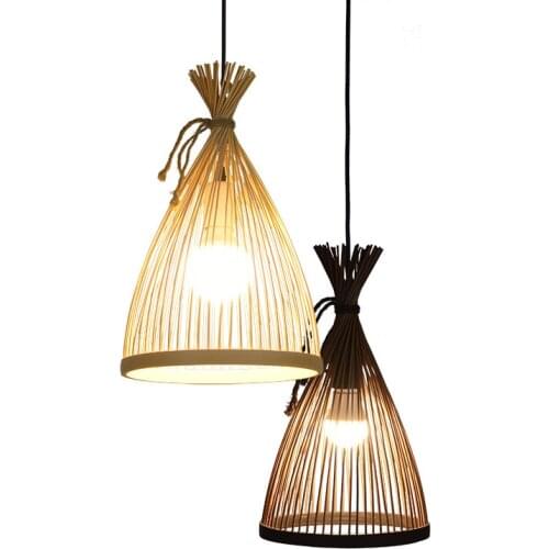 Popular Bamboo Pendant Light Chinese Style Hanging Lamp LED Lighting Wood And Bamboo Lighting Coffee Shop Hotel Project Lighting