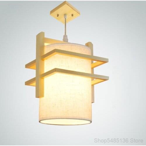 Nordic Minimalist Solid Wood Pendant Lights Living Room Bedroom Bar Restaurant LED Kitchen Hanging Lights Home Lighting Fixtures