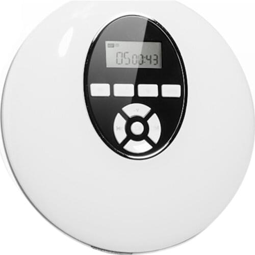 P0RB Round Style -CD Player Portable Headset HiFi Music Reproductor -CD Walkman Discman Player Rechargeable Shockproof Lecteur