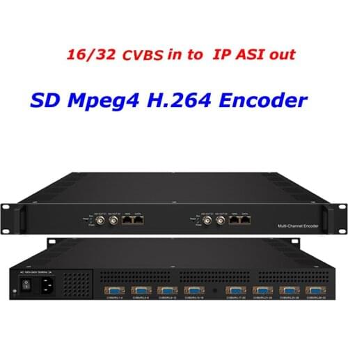 RCA AV to Mpeg4 16/32 CVBS MPEG4 H.264 SD Video Encoder to Multi-Channel SD IP ASI Encoder CATV digital NDS3226SA