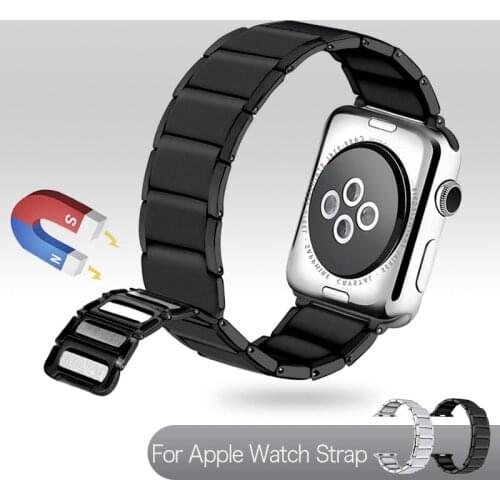 Watchband Magnetic Wrist Strap For Apple Watch Series SE 6 5 4 3 Stainless Steel adjust Watch Band 38mm 42mm 40mm 44mm Bracelet