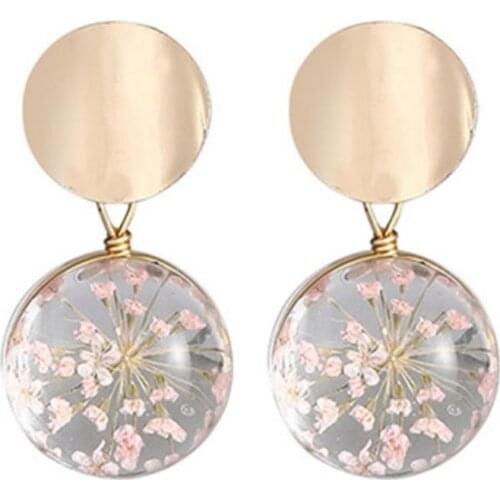 1 Pair Romantic Flower Decor Dangle Earrings Fashion Drop Earrings Pendant Earrings Jewelry Accessories