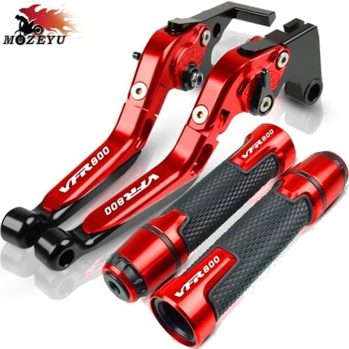 For HONDA VFR800 / F 2002-2017 VFR800X 2011-2013 Motorcycle Accessories Extendable Brake Clutch Levers Handlebar Hand Grips ends
