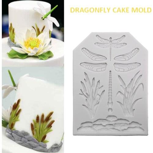 1pc Dragonfly Cake Mold Silicone Fondant Cake Moulds Pastry Baking Making Tools Chocolate Gumpaste Moulds