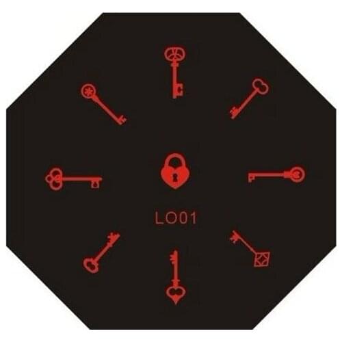 1PC LO01-19 Octagonal Shape Blue Film Nail Art Stamping Image Plate Stainless Stamping Plate Skull Beauty Dog Neacklace