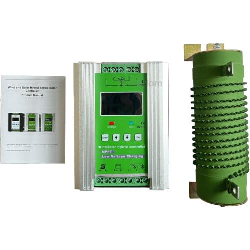 12V24V Auto. Solar and Wind Hybrid MPPT Charge Controller Connect with 500W 600W Solar Panels 300W 500W 800W Wind Turbine