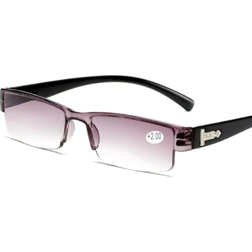 2021 Fashion Korean Reading Glasses Men Women Clear Lens Half Frame Presbyopic Eyewear 1.0 1.5 2.0 2.5 3.0 3.5 4.0 for Reader