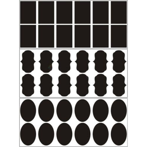 36Pcs Chalk Pen Chalkboard Sticker Labels Vinyl Kitchen Jar Wall Cup Bottle Planner Mirror Decor Decals Tags 5.4 * 3.5cm