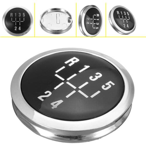 5 Speed Car Gear Shift Knob Chrome Cap Lever Ball Head Decorative Top Cover For VAUXHALL OPEL ASTRA III H CORSA D 2004-2010