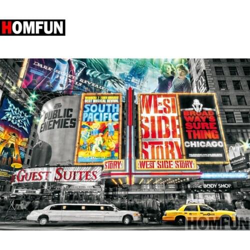 HOMFUN Full Square/Round Drill 5D DIY Diamond Painting "landscape" Embroidery Cross Stitch 5D Home Decor A08738