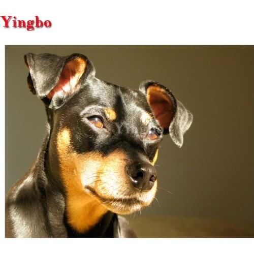 Diamond painting miniature pinscher dog diamond embroidery animal 5d Cross Stitch full Square mosaic diamond round home decor