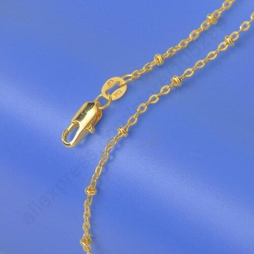 New Good Quality Yellow Gold Filled Chains Necklace 5PCS Lot -GF For Pendant Chain With Lobster Clasps 18"