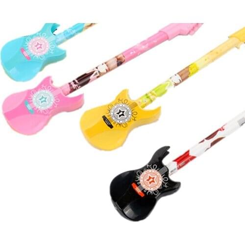 Guitar Shape Creative Gel Pen Violin Music Modeling Stationery Musical Instrument Water Pen Stationery Items School Supplies