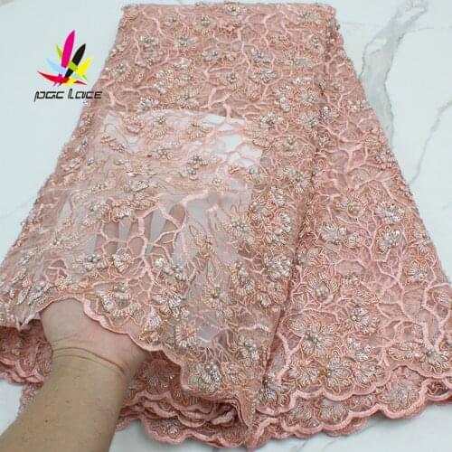 Hot Selling African Tulle Llace Fabric 2021 High Quality Best Gray Nigerian Lace Fabric for Big Red Embroidery Swiss voile lace