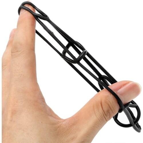 IKOKY Elastic Sex Toys for Men Cock Ring Penis Enlargement Penis Rings Net Adult Products Delay Ejaculation Time