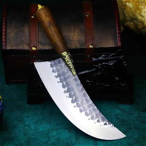 China Longquan circular arc slicer Knife Chef knife meat stand boning knife killing fish knife slaughtering knife outdoor knife