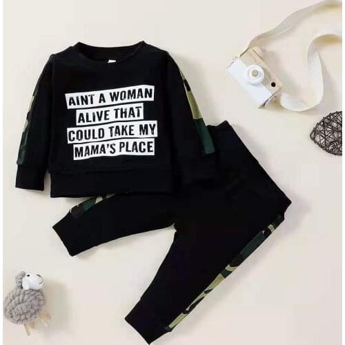 0-12M Baby Boys Clothes Suits Soft Long Sleeve Tops Pants 2Pcs Spring Autumn Kids Boys Outfits