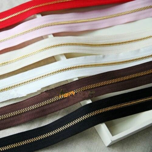 6 Yards/lot Most Free Shipping Continuous Metal Zipper Tape for Clothing Package Backpack Sewing Accessories