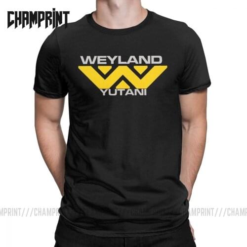 Men T-Shirts Aliens Nostromo Building Better Worlds Vintage Cotton Tees Short Sleeve Weyland Yutani Corporations Corp T Shirts
