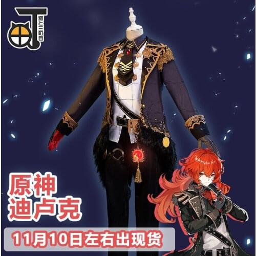 NEW Game Genshin Impact Diluc C Uniforms Cosplay Costume Free Shipping F