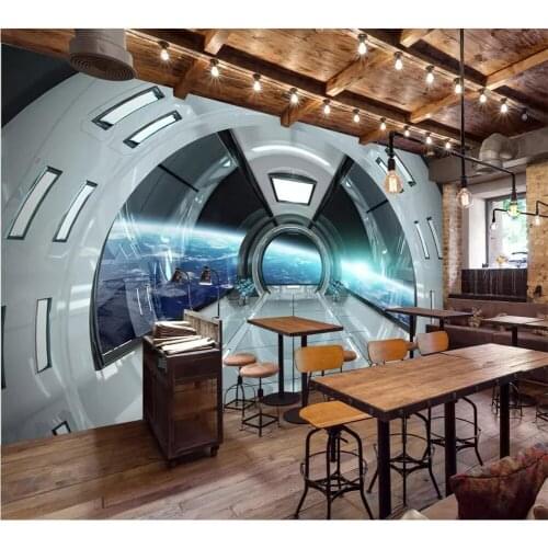 Wellyu обои Custom photo mural 3d wallpaper stereo personality space capsule bar KTV background wall papers home decor wallpaper