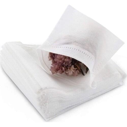 SHGO HOT-400 Pcs Disposable Tea Filter Bags Empty Cotton Drawstring Seal Filter Tea Bags for Loose Leaf Teal(3.54 x 2.75 inch)