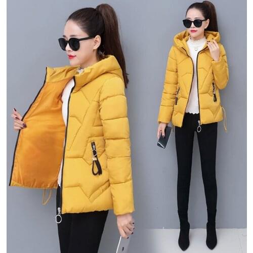 Autumn Winter Female Jacket NEW Fashion Women Parka Hooded Winter Jacket women Down Cotton Coat Female slim Short Winter Coat