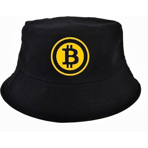 Hot BitCoin Men Women Bucket hats fashion Summer Unisex outdoor Hunting fishing Bucket Fisherman Bob cap