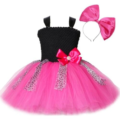 Lol Girls Tutu Dress Bow Leopard Cute Tulle Princess Birthday Party Dress Girl Kids Carnival Halloween Lol Dolls Cosplay Costume