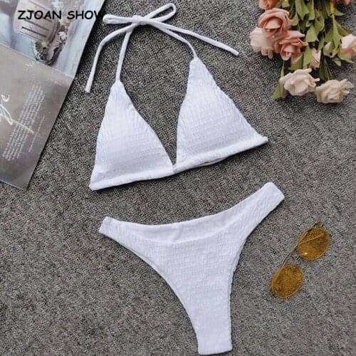 Beach Set Sexy Ladies Halter Push Up Bikini Set Padded Bra Swimwear Swim Bikini Women Bathing Suit Swimsuit 2 pieces set