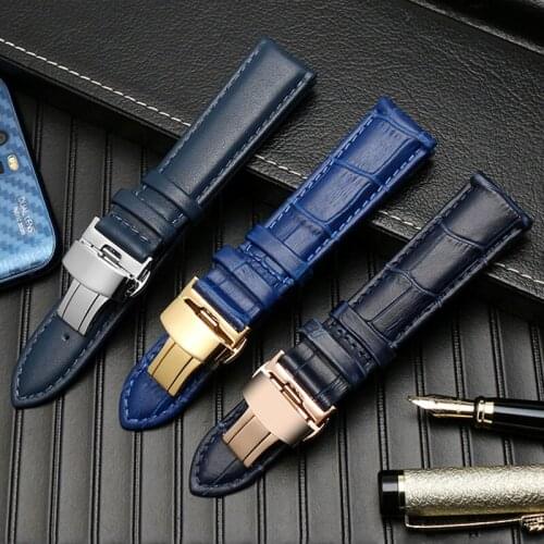 Genuine Leather Bracelet Blue color Watch Strap For C-itizen Rossini Watchband 14 16 18 20mm 21m 22mm 23mm watch band wholesale