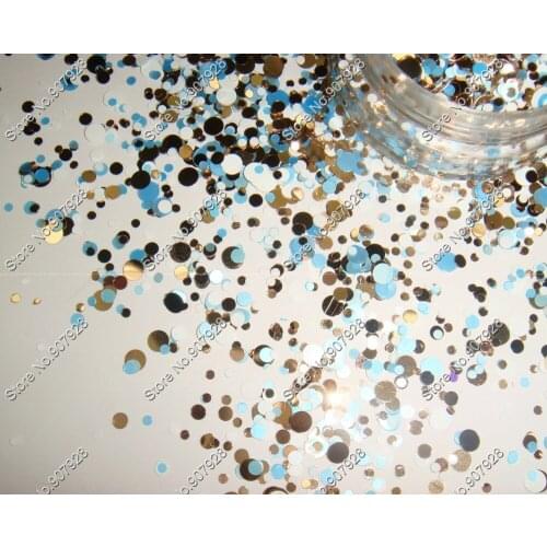 RMX-001 Mix Round nail art Glitter Dot Paillette nail design powder for nail gel polish,make up,decoration