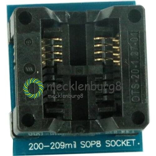 SOIC8 SOP8 to DIP8 IC Socket wide-seat body wide 200mil connector / adapter programmer blue / green smart electronics