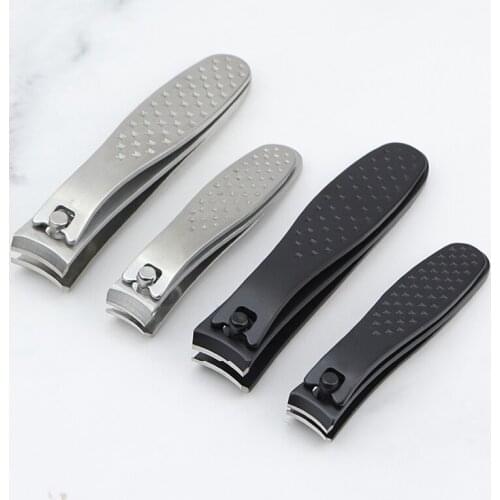 1Pc 2 Size Black Stainless Nail Clipper trimmer Cutter Professional Manicure Trimmer High Quality Toe Nail Clippers Knife