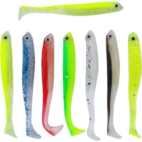1 pc 7.5cm 2.1 g T-tail Soft Bait Artificial Bait Lure Fishing Hooks Fishing Tackle Accessories Swimbait Freshwater Stream