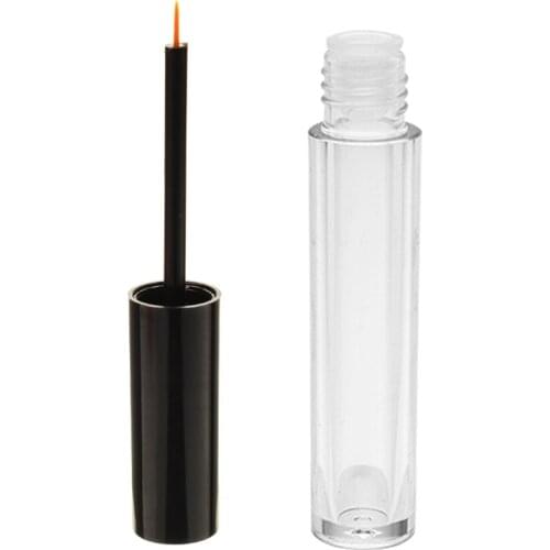 1Pc Protable 4 ml Empty Eyelashes Eyeliner Tube Container Vials Bottle Black clear DIY Mini Lip Gloss Split Bottle