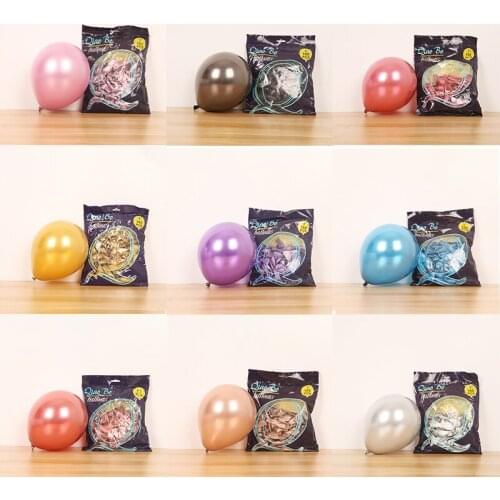 10/20/30pc 5/12inch New Glossy Metal Pearl Latex Balloons Baby Shower Hot Selling Colors Wedding Birthday Party Decoration