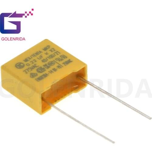 10pcs 220nF capacitor X2 capacitor 275VAC Pitch 275V 10mm X2 Polypropylene film capacitor 0.22uF 224K