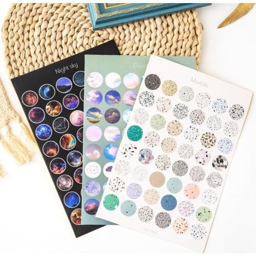 120pcs Dot Morandi Earth Color Scrapbook Album Photo Wall Journal Project Making Happy Card Decoration Sealing Stickers