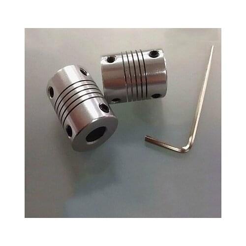 2PCS 5*5mm D19 L25 Coupler Flexible Shaft Coupling CNC Stepper Motor Encode Connector
