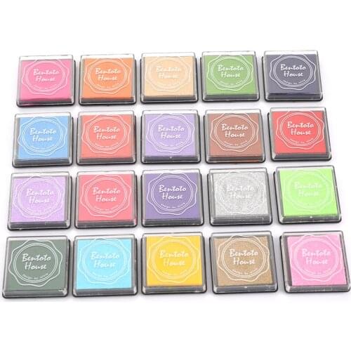 20pcs Multi-colored Giant Ink Pads Stamp Pads Inkpad Handmade DIY Craft For DIY Craft Scrapbooking Finger Paint Ink Pad Set