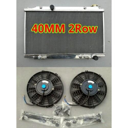 40MM 2Rows Racing Aluminum Radiator FOR 2007 2008 Nissan Maxima SE/SL A34 3.5L VQ35DE V6 6CYL AT/MT AND 2 FANS 07 08