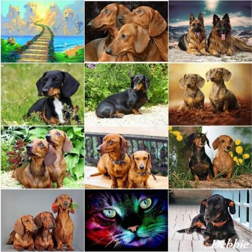 DIY 5D Diamond Painting Dog Diamond Embroidery Dachshund Dogs Animal Mosaic Cross Stitch Full Square/Round Drill Home Decor Gift